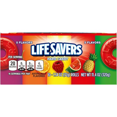 Life Savers Lifesavers Five Flavor Candy Roll 1.14 oz., PK300 255770